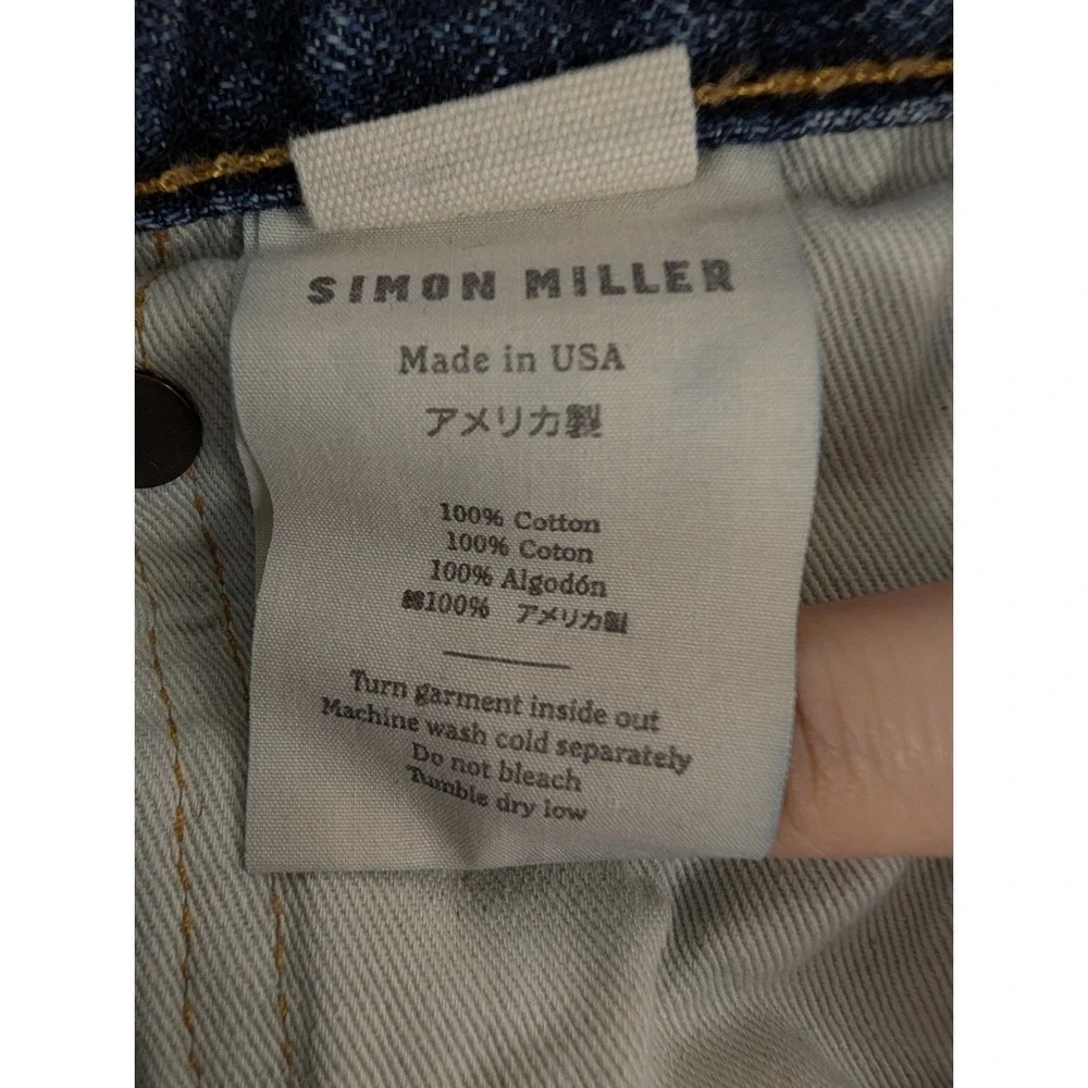 Simon Miller Slim Fit Jeans Mens 34 Blue Medium Wash Whiskered Made in USA